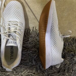 NOBULL White Mesh Trainers with Gum Sole